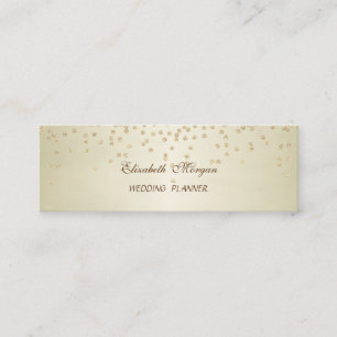 Stilvolle Imitate Gold Foil Confetti - Diamanten Mini Visitenkarte