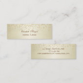 Stilvolle Imitate Gold Foil Confetti - Diamanten Mini Visitenkarte (Vorne/Hinten)