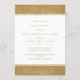 Stilvolle Imitate Gold Glitzer Brautparty Einladun Einladung