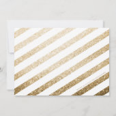 Stilvolle Imitate Gold Glitzer Bridal Dusche Einla Einladung (Rückseite)