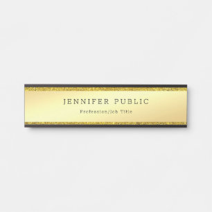 Stilvolle Imitate Gold Glitzer Moderne Glamour Vor Türschild