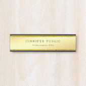 Stilvolle Imitate Gold Glitzer Moderne Glamour Vor Türschild (Vorderseite )