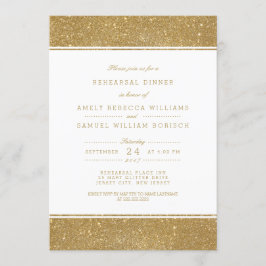 Stilvolle Imitate Gold Glitzer Probe Dinner einlad Einladung