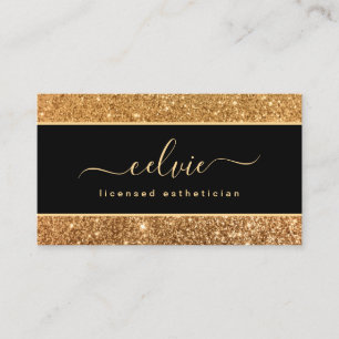 Stilvolle Imitate Gold Glitzer Visitenkarte