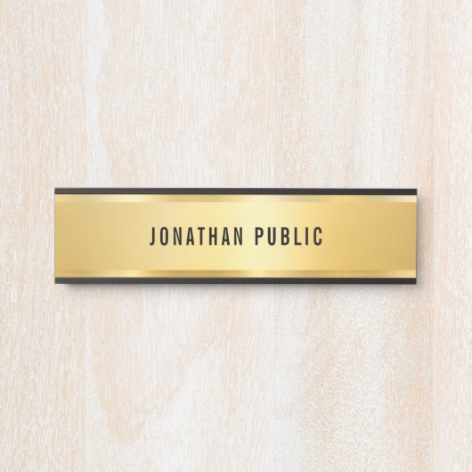 Stilvolle Imitate Gold Modern Einfache Glamour Vor Türschild (Vorderseite )