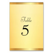 Stilvolle Imitate Gold Moderne Vorlage Glamour Tischnummer (Rückseite)