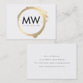Stilvolle Imitate Goldrand mit Chic Monogram Visitenkarte (Vorne/Hinten)