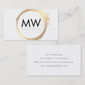 Stilvolle Imitate Goldrand mit Chic Monogram Visitenkarte (Vorne/Hinten)