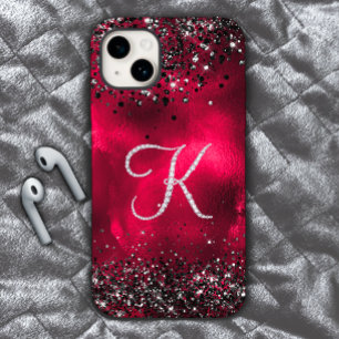 Stilvolle Imitate Kristallbriefe Kristall K rot Case-Mate iPhone Hülle