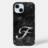 Stilvolle Imitate Kristallbriefe Kristall schwarz Case-Mate iPhone Hülle (Rückseite)