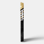 Stilvolle Imitate Kristallgolden und schwarz Perso Case-Mate iPhone Hülle (Rückseite / Links)