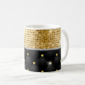 Stilvolle Imitate Kristallgoldfarben-Monogramm Kaffeetasse (VorderseiteRechts)
