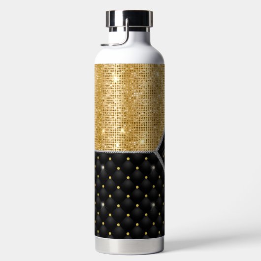 Stilvolle Imitate Kristallgoldfarben-Monogramm Trinkflasche (Rechts)