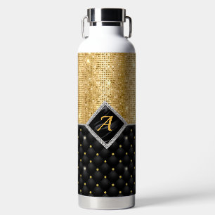 Stilvolle Imitate Kristallgoldfarben-Monogramm Trinkflasche