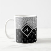 Stilvolle Imitate Kristallsilber-Monogramm Kaffeetasse (Links)