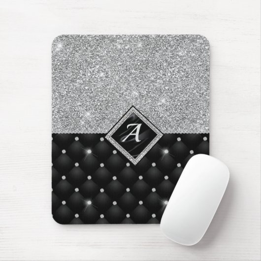 Stilvolle Imitate Kristallsilber-Monogramm Mousepad (Mit Mouse)