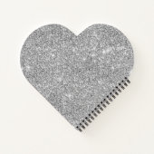 Stilvolle Imitate Kristallsilber-Monogramm Notizblock (Rückseite)