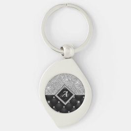 Stilvolle Imitate Kristallsilber-Monogramm Schlüsselanhänger