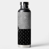 Stilvolle Imitate Kristallsilber-Monogramm Trinkflasche (links)