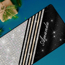 Stilvolle Imitate Kristallsilber und schwarz Perso