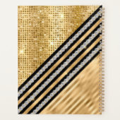 Stilvolle Imitate Kristallwaren und Gold Glitzer P Planer (Rückseite)