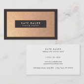 Stilvolle Imitate Kupfer Schönheit und Mode Visitenkarte (Vorne/Hinten)