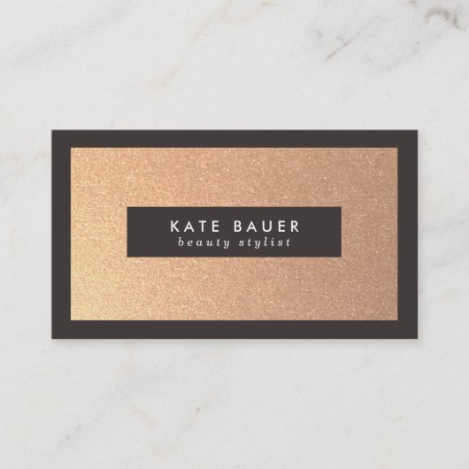 Stilvolle Imitate Kupfer Schönheit und Mode Visitenkarte (Vorderseite)