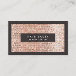 Stilvolle Imitate Kupfer Sequin Schönheit und Mode Visitenkarte
