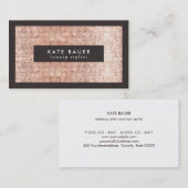 Stilvolle Imitate Kupfer Sequin Schönheit und Mode Visitenkarte (Vorne/Hinten)