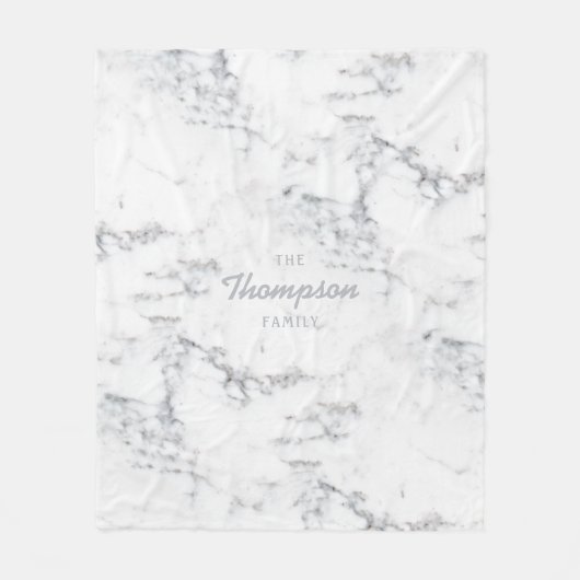 Stilvolle Imitate Marmortextur und Familienname Fleecedecke