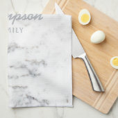 Stilvolle Imitate Marmortextur und Familienname Geschirrtuch (Viertel Falte)