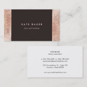 Stilvolle IMITATE Rose Gold Sequin Schönheit und S Visitenkarte (Vorne/Hinten)