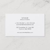 Stilvolle IMITATE Rose Gold Sequin Schönheit und S Visitenkarte (Rückseite)