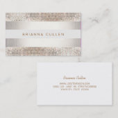 Stilvolle Imitate Sequin Stripe Beauty und Mode Visitenkarte (Vorne/Hinten)