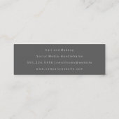 Stilvolle Imitate Silver Ring mit Chic Monogram Mini Visitenkarte (Rückseite)