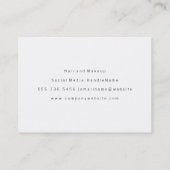 Stilvolle Imitate Silver Ring mit Chic Monogram Visitenkarte (Rückseite)