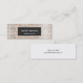 Stilvolle Imitate Silver Sequins Beauty Fashion Re Mini Visitenkarte (Vorne/Hinten)