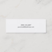 Stilvolle Imitate Silver Sequins Beauty Fashion Re Mini Visitenkarte (Rückseite)