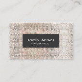 Stilvolle Imitate Silver Sequins Beauty Fashion Re Visitenkarte (Vorderseite)