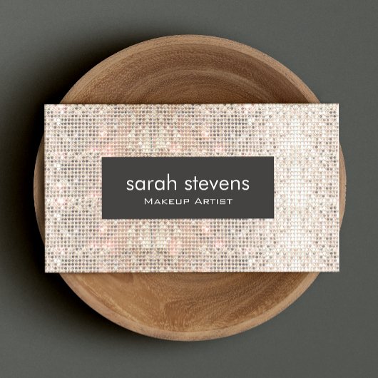 Stilvolle Imitate Silver Sequins Beauty Fashion Re Visitenkarte
