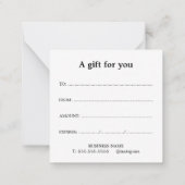 Stilvolle Imitats Gold Black Bold Beauty Mitteilungskarte (Rückseite)