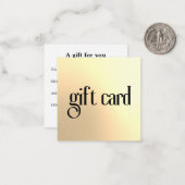 Stilvolle Imitats Gold Black Bold Beauty Mitteilungskarte (Vorderseite/Rückseite Beispiel)