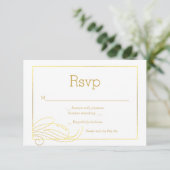 Stilvolle Imitats Gold Foil Rsvp Card (Stehend Vorderseite)
