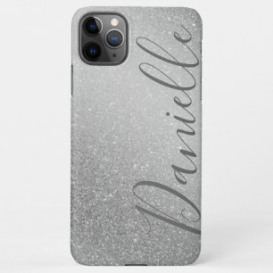 Stilvolle Imitats Gray Glitzer Silver Background C iPhone 11Pro Max Hülle