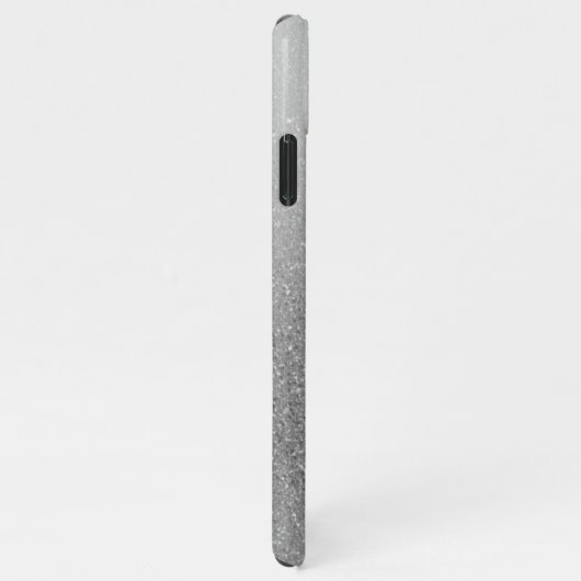 Stilvolle Imitats Gray Glitzer Silver Background C iPhone Hülle (Rechte Seite)