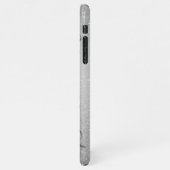 Stilvolle Imitats Gray Glitzer Silver Background C iPhone Hülle (Linke Seite)