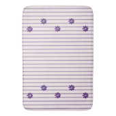 Stilvolle Indigo-Blume, blau und violett gestreift Badematte (Vorderseite Vertikal)