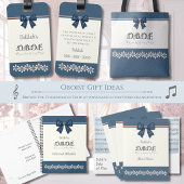 Stilvolle Indigo Blumen Coquette Bogen Oboe Tasche