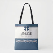 Stilvolle Indigo Blumen Coquette Bogen Oboe Tasche (Vorderseite)
