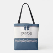 Stilvolle Indigo Blumen Coquette Bogen Oboe Tasche (Rückseite)